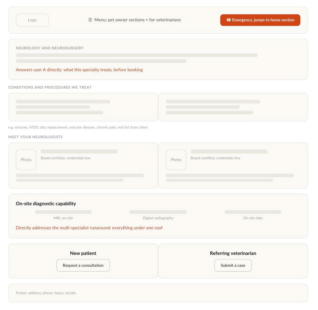 Neurology wireframe